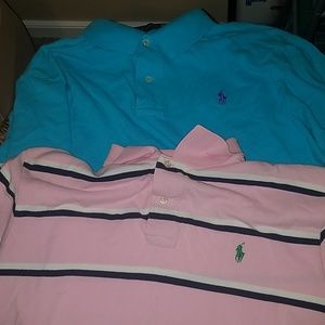 Two large polo shirts